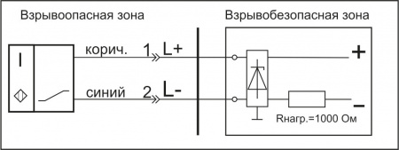 Датчик бесконтактный индуктивный взрывобезопасный стандарта "NAMUR" SNI 05S-2-D