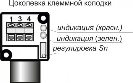 Датчик бесконтактный индуктивный И40-NO-PNP-K(с регулировкой)