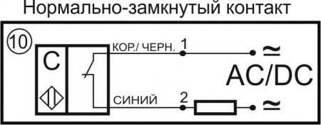 Датчик бесконтактный емкостный E02-NC-AC-K(Текаформ)