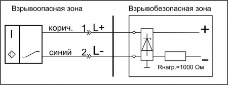 Бесконтактный емкостный датчик взрывобезопасный стандарта "NAMUR" SNE 09-5-L