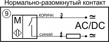 Датчик герконовый поплавковый уровня жидкости DFG40.35-B1-NO-41.12-M12x1-BT